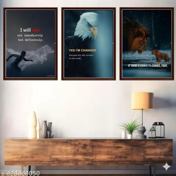 Motivational_Wildlife_Wall_Art_Set_Of_3_Frames_Lion_Eagle_Inspirational_Canvas_Frames_Framed_Modern_Wall_Decor_For_Home_Gym_Office