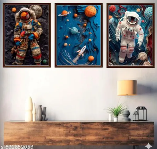 Space_Theme_Wall_Art_Set_Of_3_Frames_Astronaut_Planets_3D_Art_Styles_Frames_Modern_Space_Posters_For_Home_Bedroom_Office_Decor