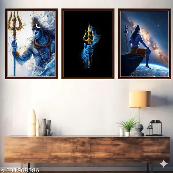 Divine_Lord_Wall_Art_Set_Of_3_Frames_Blue_Gold_Spiritual_Canvas_Prints_Framed_Space_Theme_Home_Mandir_Decor