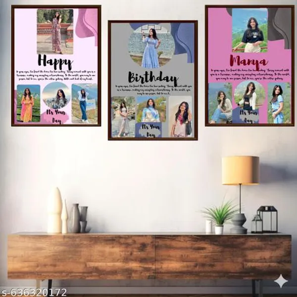 Personalized_Birthday_Photo_Frame_Set_Pink_Grey_Wall_Art_For_Girls_3_Piece_Custom_Photo_Collage_Frames_Birthday_Gift_Wall_Decor