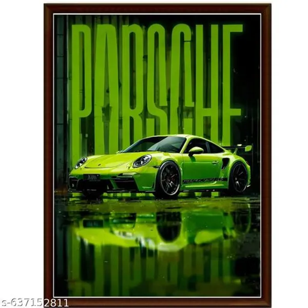 Cars_Wall_Art_Set_Of_3_Frames_Sports_Car_Framed_Canvas_Red_Green_Blue_3_Piece_Automotive_Wall_Decor_Modern_Room_Poster_Frames
