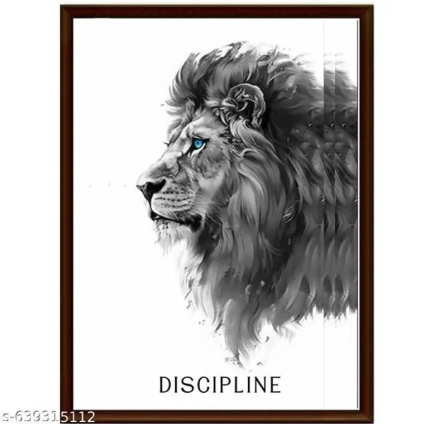 Motivational_Wall_Art_Set_Of_3_Frames_Lion_Wolf_Eagle_Posters_Black_White_Frames_With_Blue_Eyes_Office_Home_Decor