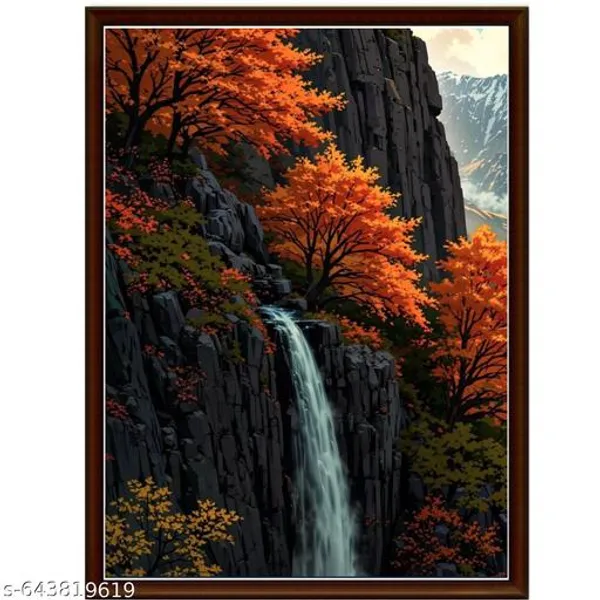 Mountain_Landscape_Wall_Art_Set_Of_3_Autumn_Waterfall_Valley_Scene_Framed_Natures_Canvas_Prints_For_Home_Decor