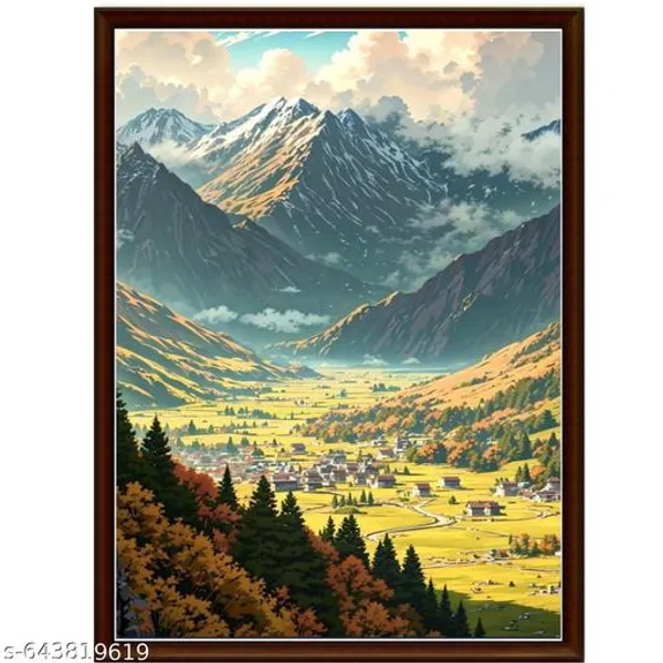 Mountain_Landscape_Wall_Art_Set_Of_3_Autumn_Waterfall_Valley_Scene_Framed_Natures_Canvas_Prints_For_Home_Decor
