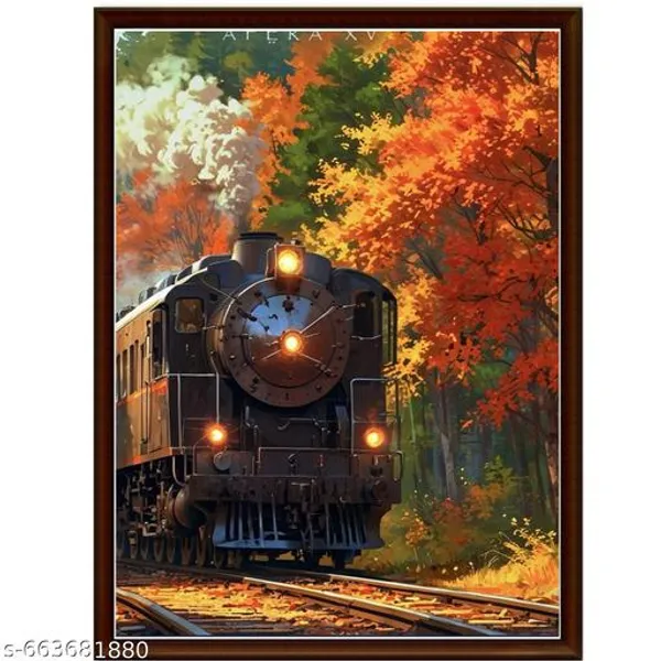 Steam_Train_Forest_Landscape_3_Piece_Wall_Frame_Set_Modern_Wooden_Framed_Wall_Painting_For_Living_Room_Bedroom_Office_Decor