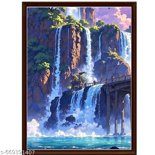Waterfall_Landscape_Wall_Art_Set_Of_3_Scenic_Natures_Painting_Frames_With_Bridge_River_Premium_Wall_Decor_For_Living_Room_Bedroom