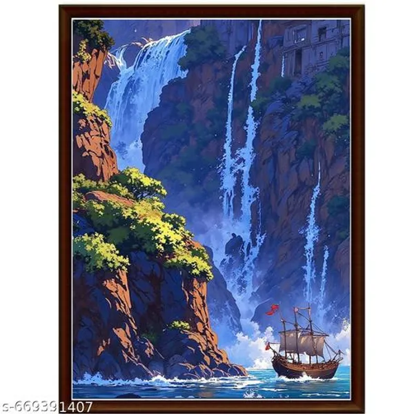 Waterfall_Landscape_Wall_Art_Set_Of_3_Scenic_Natures_Painting_Frames_With_Bridge_River_Premium_Wall_Decor_For_Living_Room_Bedroom