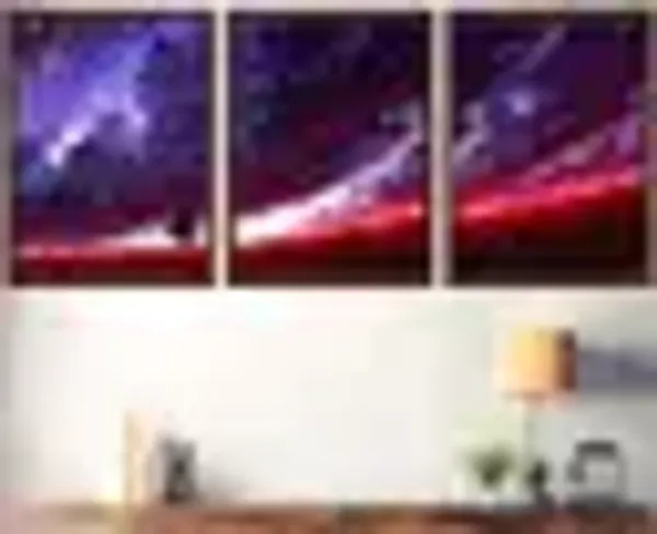 Abstract_Skys_Landscape_Wall_Art_Set_Of_3_Modern_Red_Purple_Artistic_Painting_Frames_Premium_Wall_Decor_For_Living_Room_Bedroom