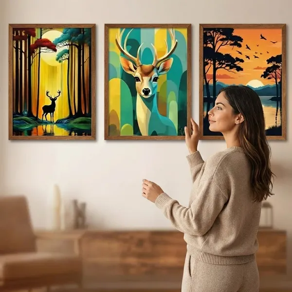 Deer_Wall_Art_Set_Of_3_Forest_Sunset_Natures_Canvas_Prints_Modern_Framed_Paintings_For_Living_Room_Home_Decor