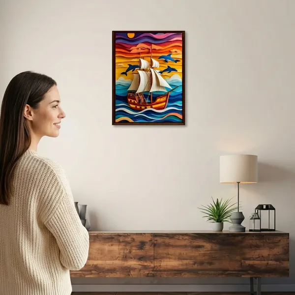 3D_Nautical_Wall_Art_Set_Of_3_Frames_Layered_Paper_Cut_Ocean_Scene_Frames_Ship_Lighthouse_Palm_Beachs_Design_Modern_Maritime_Home_Decor