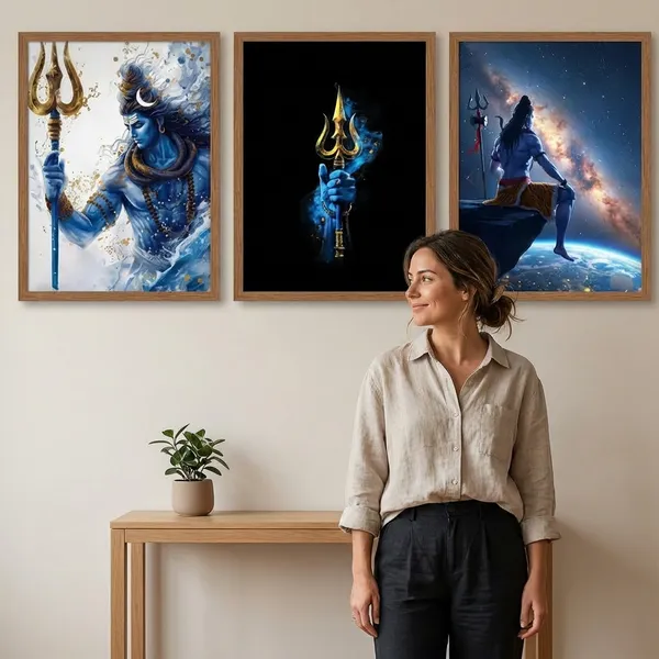 Divine_Lord_Wall_Art_Set_Of_3_Frames_Blue_Gold_Spiritual_Canvas_Prints_Framed_Space_Theme_Home_Mandir_Decor