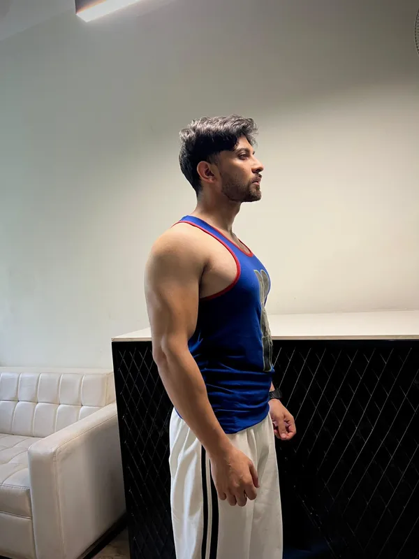 Mens_Blue_&_Red_Athletic_Tank_Top_With_Logo_Print