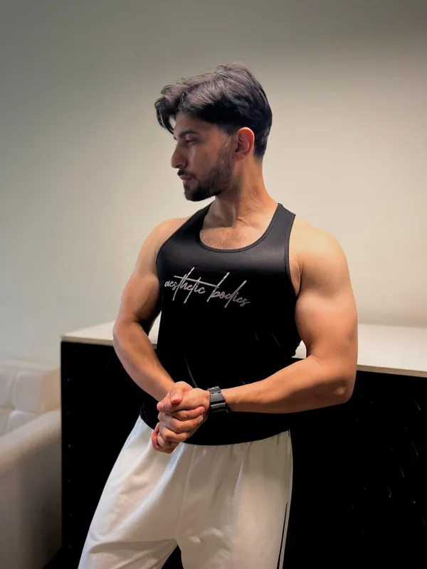Aesthetic_Looks_Black_Tank_Top_-_Mens_Sleeveless_Gym_Vest