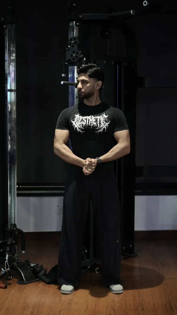 Shadow_Drip_Series_:_Black_N_White-Blood_Ritual_Compression_T_Shirt
