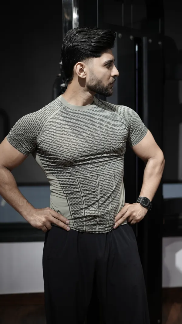 Shadow_Drip_Series_:_Olive-Ghost_Frame_Compression_T_Shirt