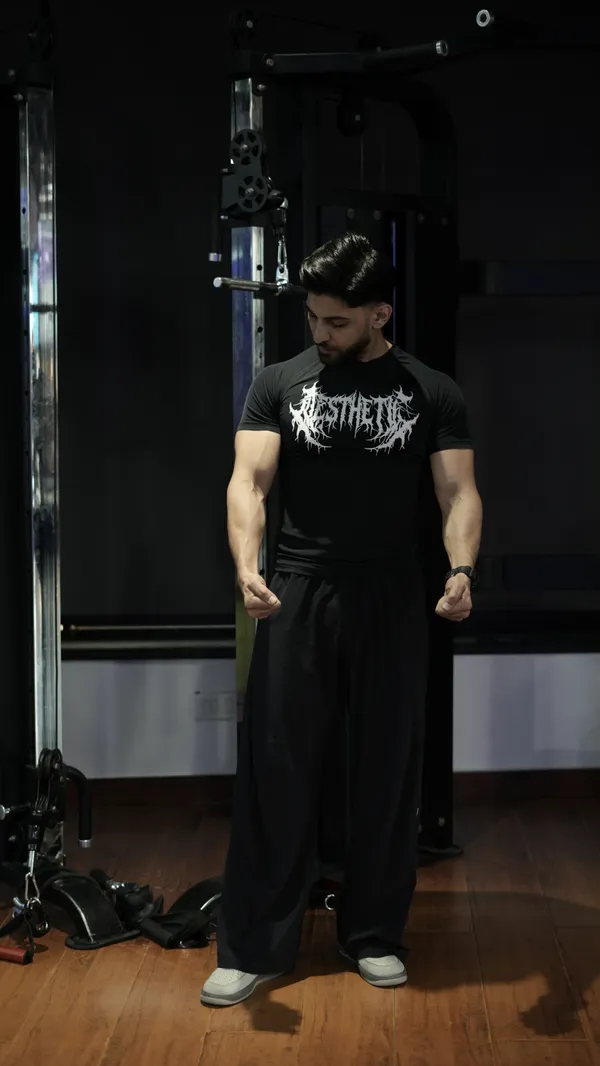 Shadow_Drip_Series_:_Black_N_White-Blood_Ritual_Compression_T_Shirt