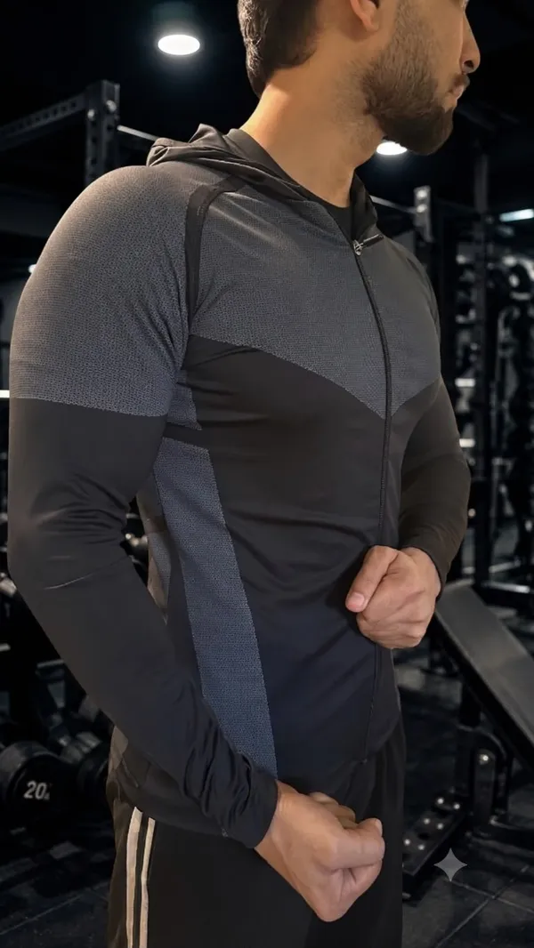 Black_Printed_Printed_Zipper_Compression_Hoodie