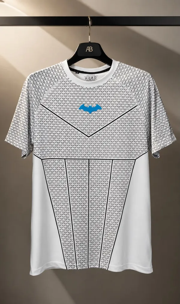 Shadow_Drip_Series_:_White_-Ghost_Frame_Compression_T_Shirt