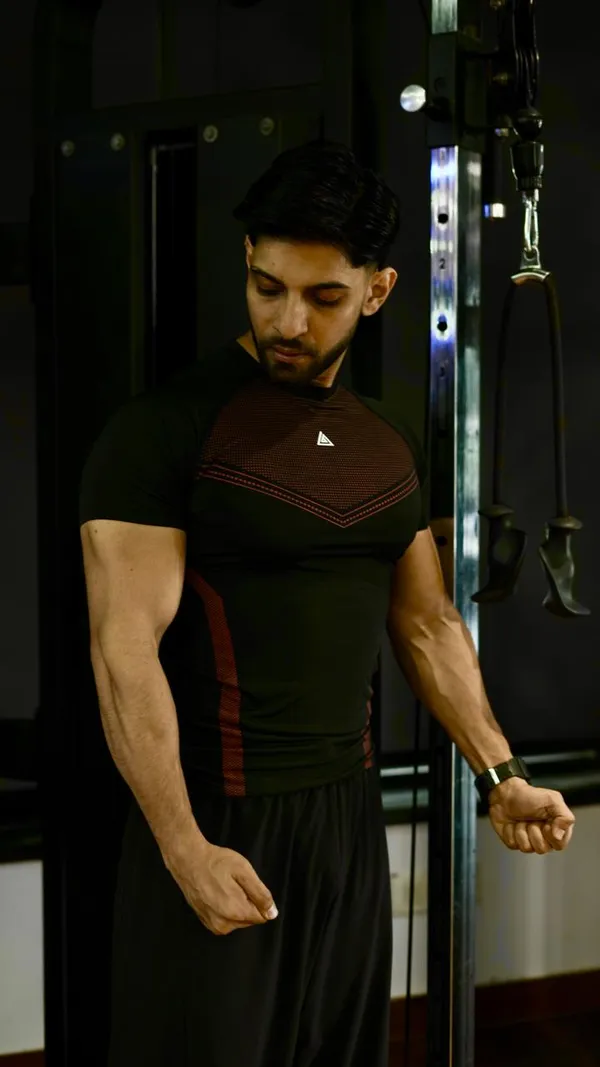 Shadow_Drip_Series_:_Black_N_Red_-_Velocity_Compression_T_Shirt