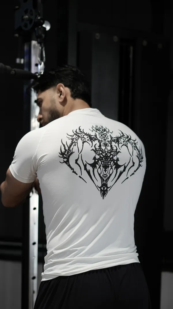 Shadow_Drip_Series_:_White_-_Blood_Ritual_Compression_T_Shirt