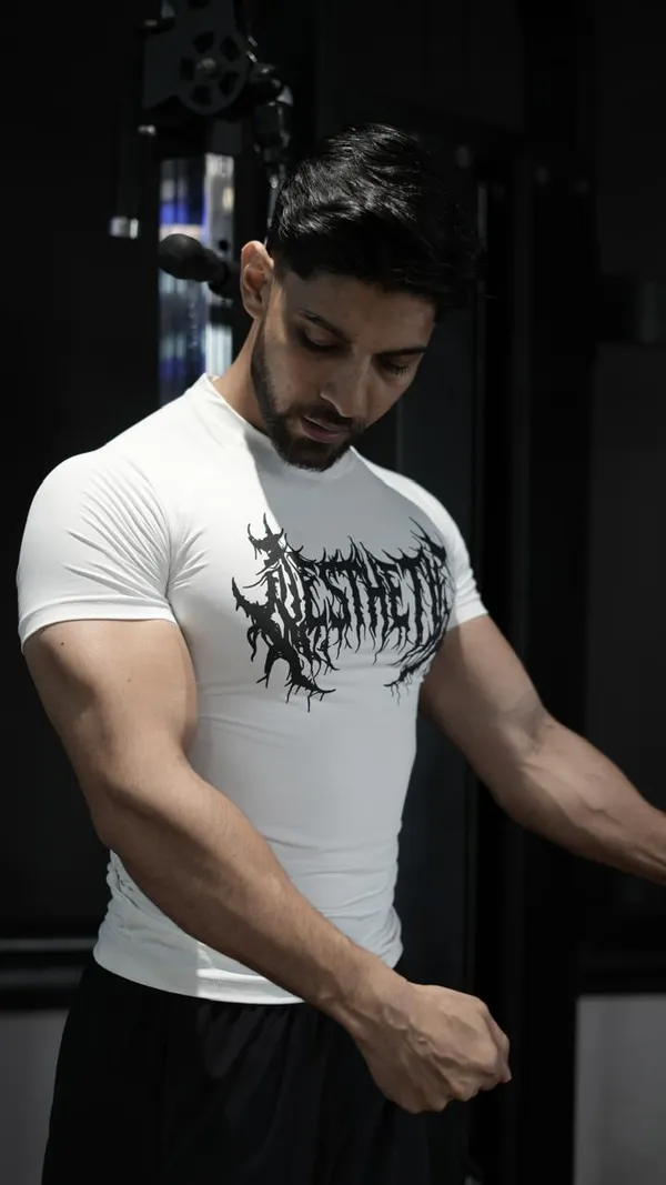 Shadow_Drip_Series_:_White_-_Blood_Ritual_Compression_T_Shirt