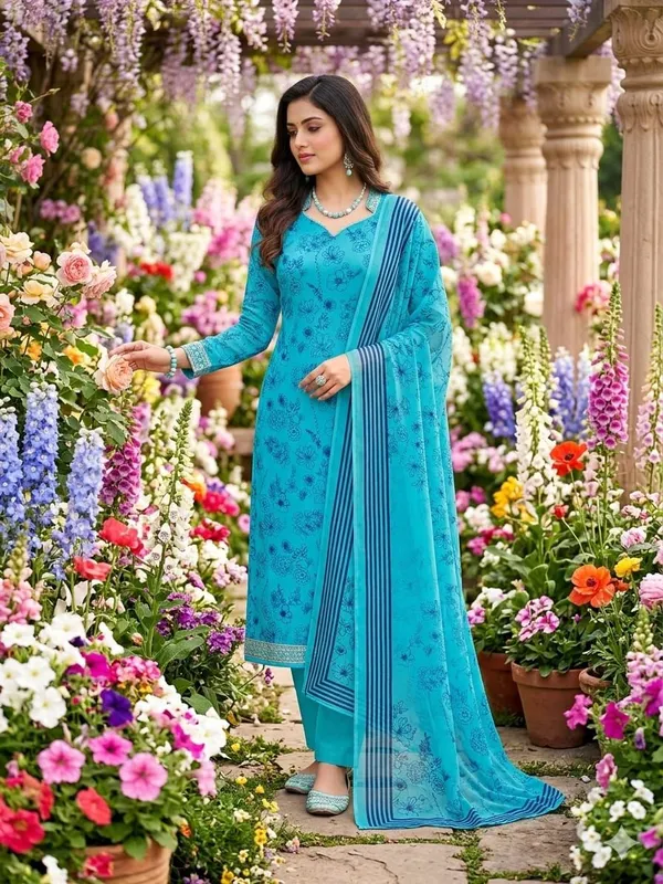 Sky_Blue_Embroidered_Chikankari_Salwar_Suit_Set_With_Dupatta