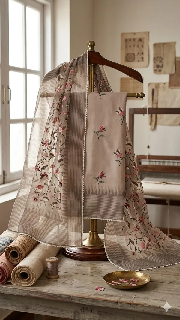 Elegant_Embroidered_Floral_Dupatta_With_Striped_Border