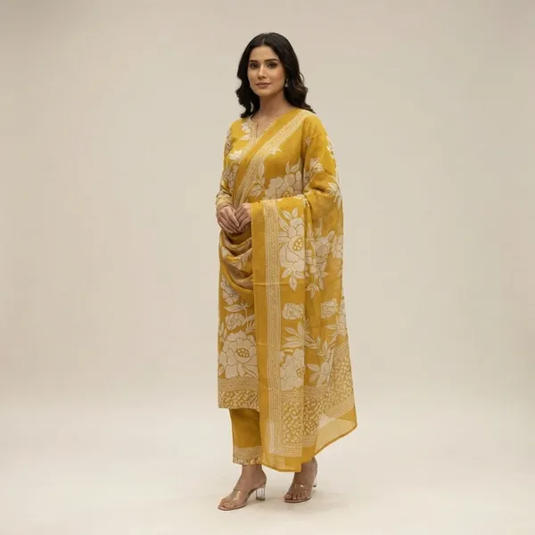 Floral_Printed_Ethnic_Suit_Set_With_Dupatta_-_Set_Of_4_Colors_(Yellow,_Green,_Red,_Blue)