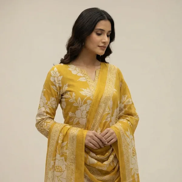 Floral_Printed_Ethnic_Suit_Set_With_Dupatta_-_Set_Of_4_Colors_(Yellow,_Green,_Red,_Blue)