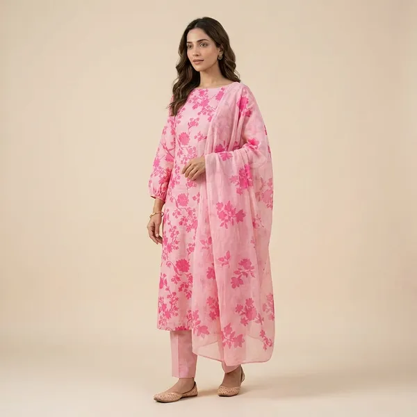 Pink_Floral_Printed_Suit_Set_With_Dupatta