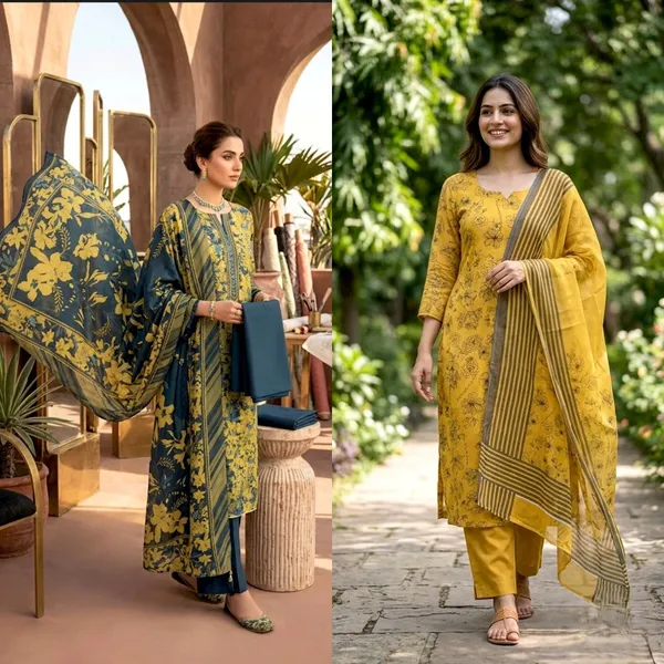 Multicolor_Printed_Cotton_Kurta_Set_With_Dupatta_Unstitched_Dress_Material_For_Women