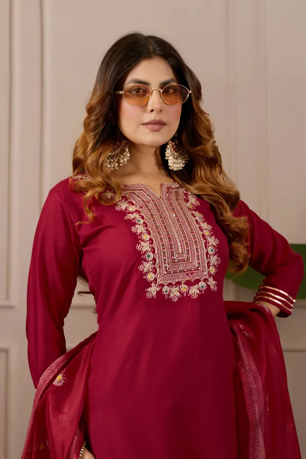 Red_Embroidered_Straight_Kurta_with_Trousers_&_Dupatta