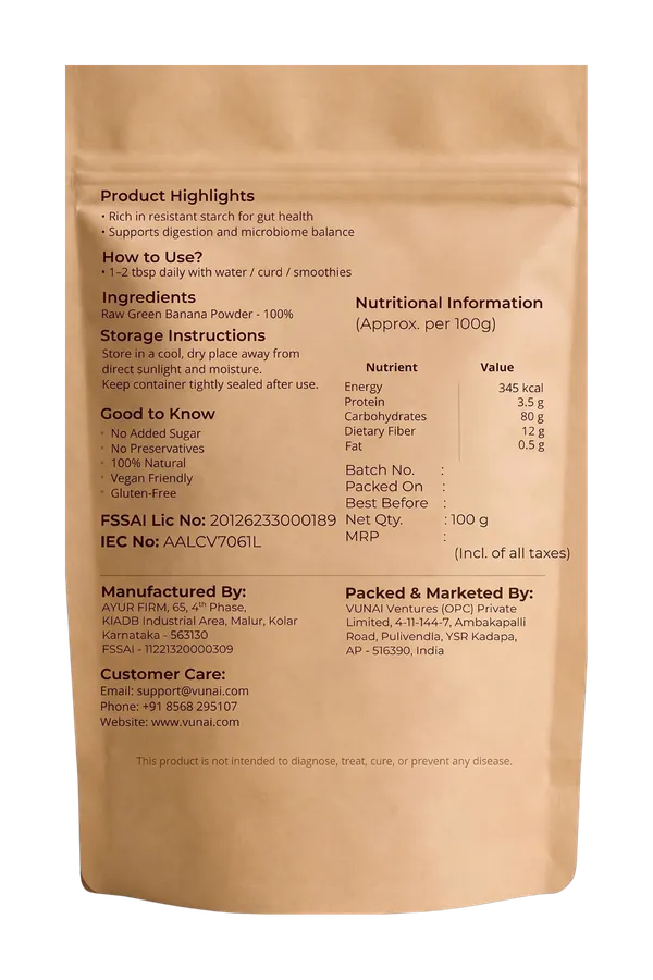 VUNAI_Gut_Restore_Raw_Green_Banana_Powder_for_Everyday_Diet,_100_g