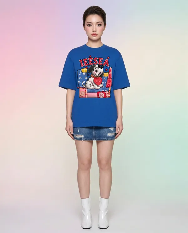 Blue_Cotton_Graphic_Print_Oversized_T_Shirt_For_Women