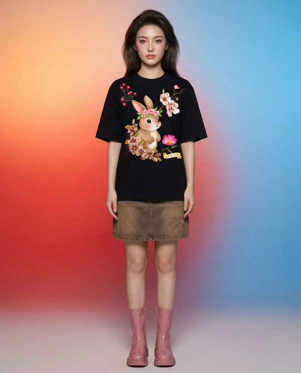 Black_Cotton_Graphic_Print_Oversized_T_Shirt_For_Women