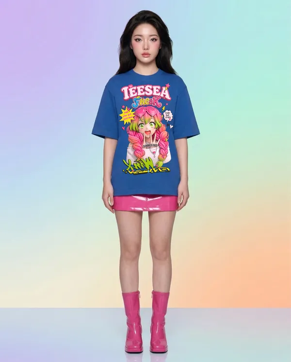 Blue_Cotton_Graphic_Print_Oversized_T_Shirt_For_Women