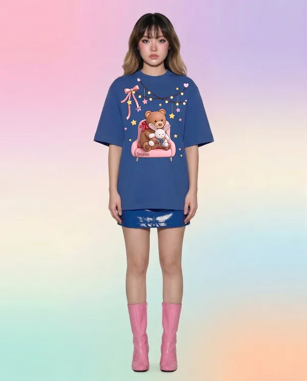 Blue_Cotton_Graphic_Print_Oversized_T_Shirt_For_Women