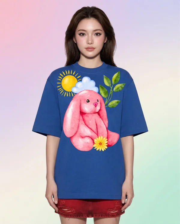 Blue_Cotton_Graphic_Print_Oversized_T_Shirt_For_Women