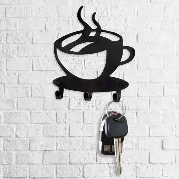 Coffee_Cup_Shaped_Wall_Mounted_Key_Holder
