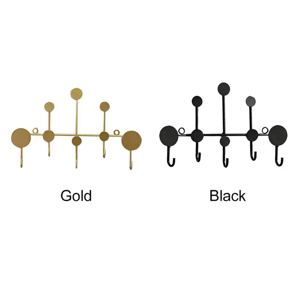 Nordic_Decorative_Wall_Mounted_Iron_Coat_Rack_Black_And_Golden_Black