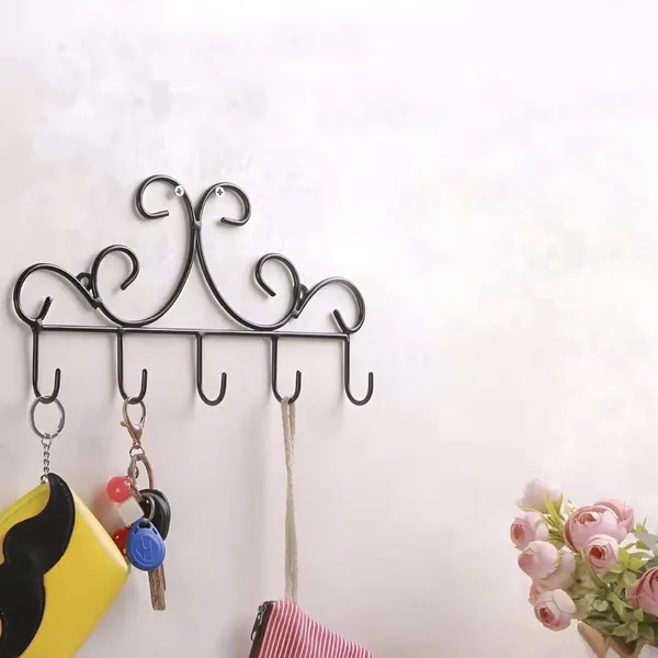 Punch_Free_Over_The_Door_Iron_Hook_Rack_5_Hooks_For_Clothes