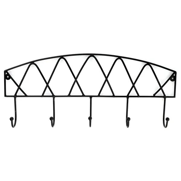 Chrome_Black_Metal_Wall_Door_Hook_Organizer