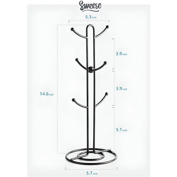 Decorum_Mugnest_Countertop_Tree_Rack_Metal_Black