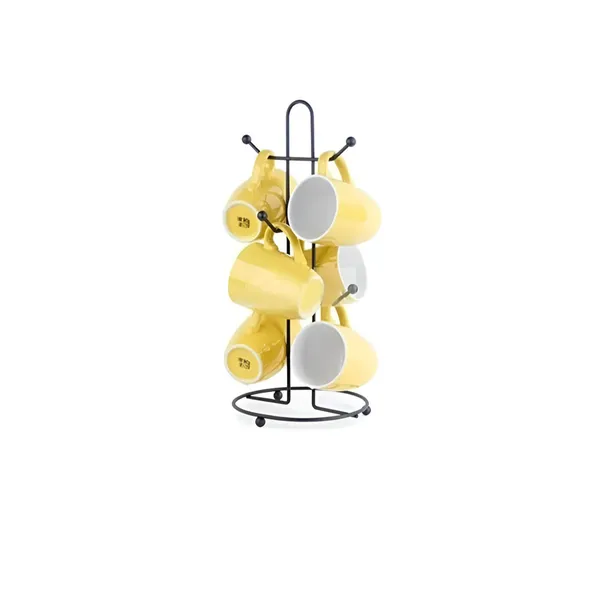 Decorum_Black_Chrome_Steel_Mug_Tree_6_Hook_Countertop_Mug_Holder