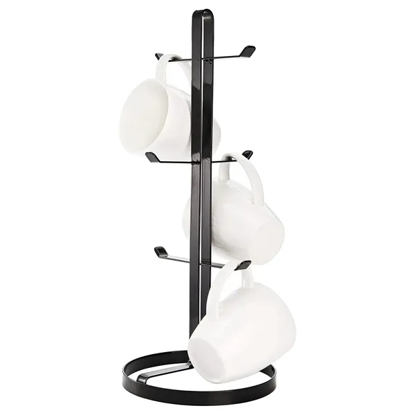 Decorum_Mug_Tree_Holder_Black_Metal_Coffee_Cup_Organizer_Rack_6_Hooks