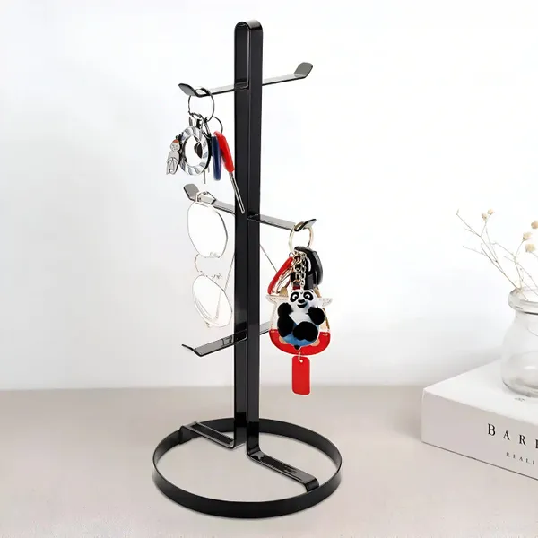 Decorum_Mug_Tree_Holder_Black_Metal_Coffee_Cup_Organizer_Rack_6_Hooks