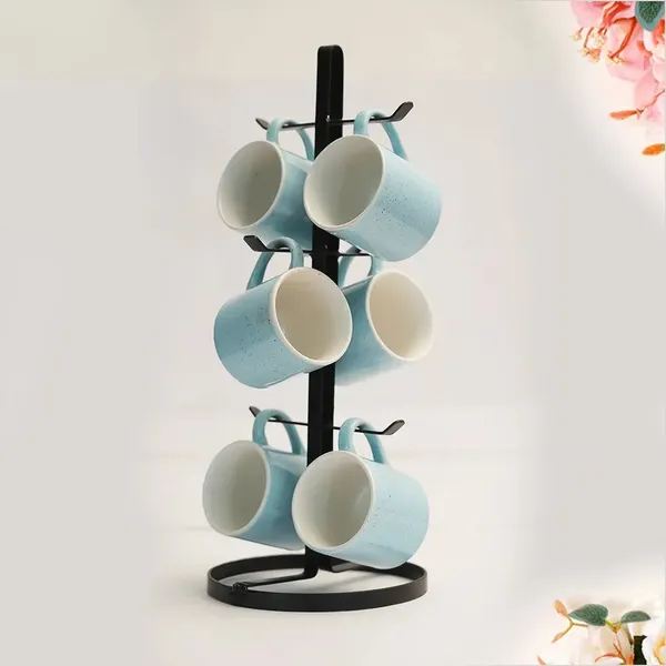 Decorum_Mug_Tree_Holder_Black_Metal_Coffee_Cup_Organizer_Rack_6_Hooks
