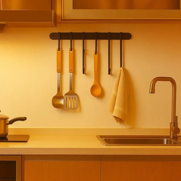Decorum_Wall_Mounted_Wrought_Iron_Mug_Spoon_Holder_6_Hooks_Black_Finish