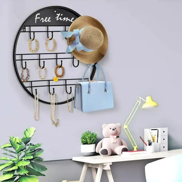Vertical_Wall_Mounted_Mug_Rack_Circle_Shape_Free_Time_Design