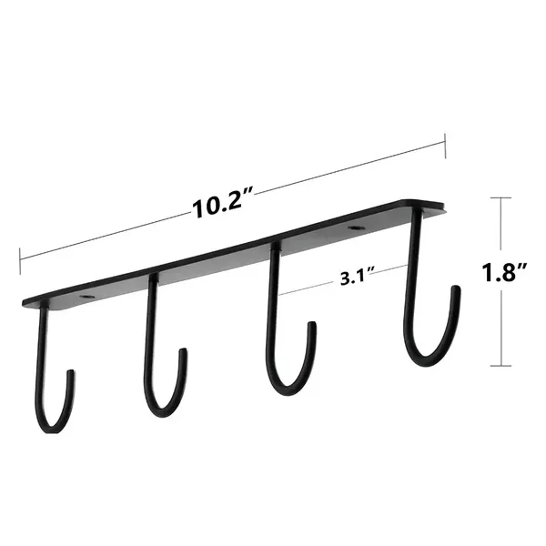 Decorum_Iron_6_Hook_Under_Shelf_Hanging_Rack